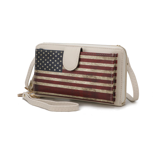 Kiara Smartphone and Wallet Convertible Flag Crossbody Bag (Multiple colors to choose)