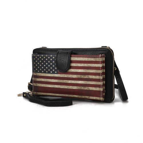 Kiara Smartphone and Wallet Convertible Flag Crossbody Bag (Multiple colors to choose)