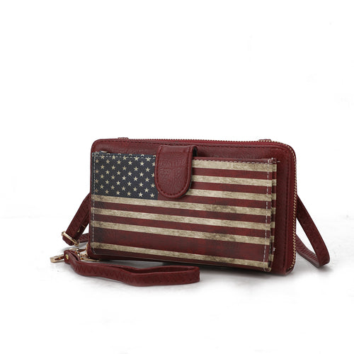 Kiara Smartphone and Wallet Convertible Flag Crossbody Bag (Multiple colors to choose)