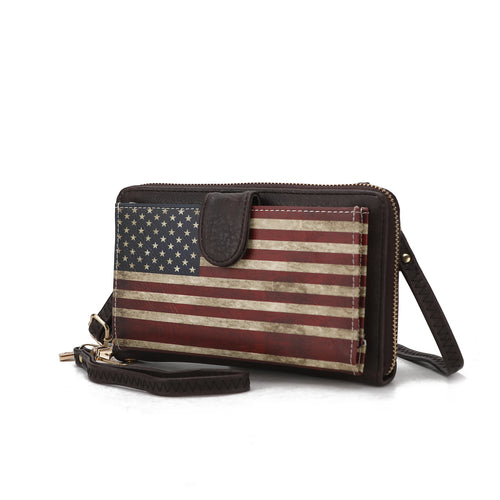 Kiara Smartphone and Wallet Convertible Flag Crossbody Bag (Multiple colors to choose)