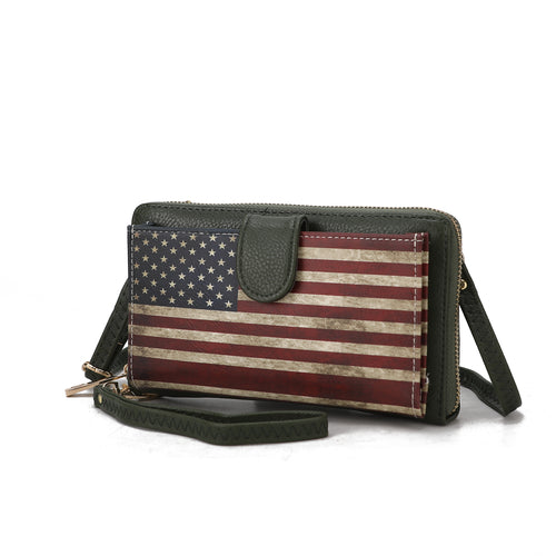 Kiara Smartphone and Wallet Convertible Flag Crossbody Bag (Multiple colors to choose)
