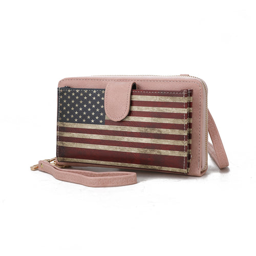 Kiara Smartphone and Wallet Convertible Flag Crossbody Bag (Multiple colors to choose)