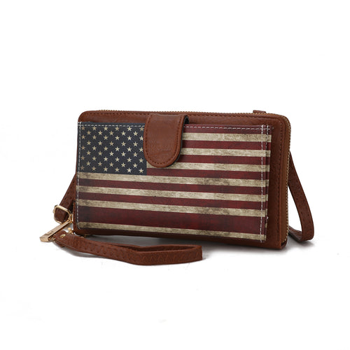Kiara Smartphone and Wallet Convertible Flag Crossbody Bag (Multiple colors to choose)