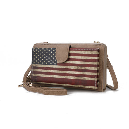 Kiara Smartphone and Wallet Convertible Flag Crossbody Bag (Multiple colors to choose)