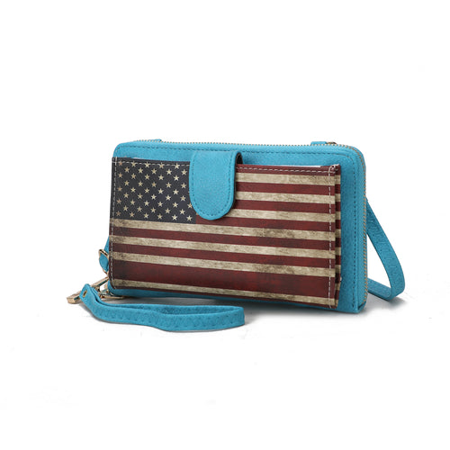 Kiara Smartphone and Wallet Convertible Flag Crossbody Bag (Multiple colors to choose)